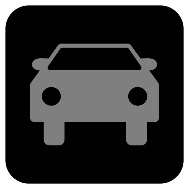 Araba düz kare vektör simgesi
