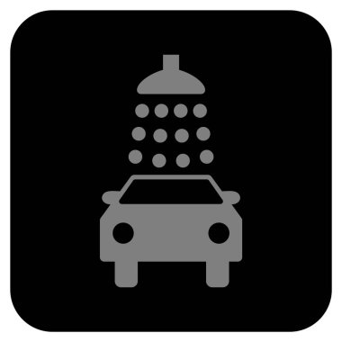 Oto yıkama düz kare vektör simgesi