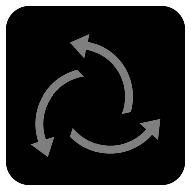 Santrifüj oklar düz kare vektör simgesi