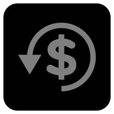 Ters ibraz düz kare vektör simgesi