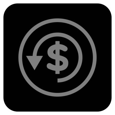 Ters ibraz düz kare vektör simgesi