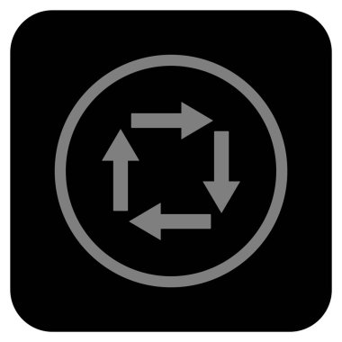 Dolaşım oklar düz kare vektör simgesi