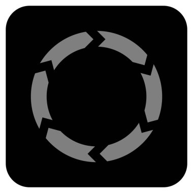 Dolaşım düz kare vektör simgesi