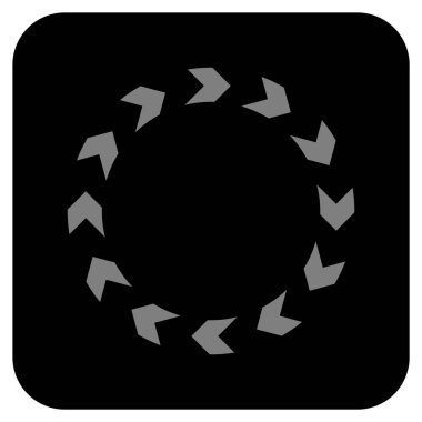 Dolaşım düz kare vektör simgesi