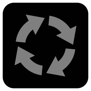 Dolaşım düz kare vektör simgesi