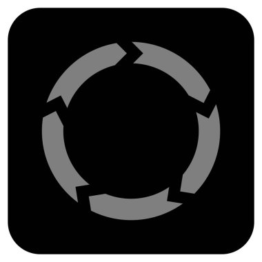 Dolaşım düz kare vektör simgesi