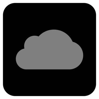 Bulut düz kare vektör simgesi