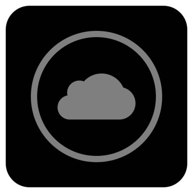 Bulut düz kare vektör simgesi