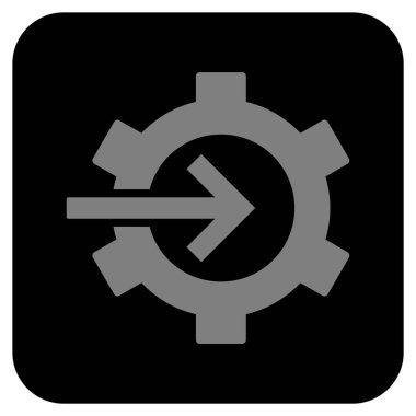 COG Tümleştirme düz kare vektör simgesi