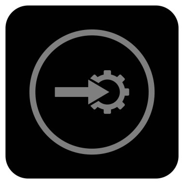 COG Tümleştirme düz kare vektör simgesi