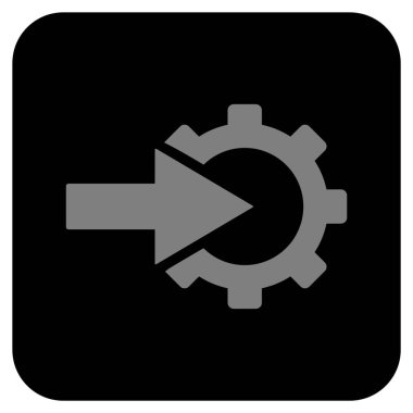 COG Tümleştirme düz kare vektör simgesi