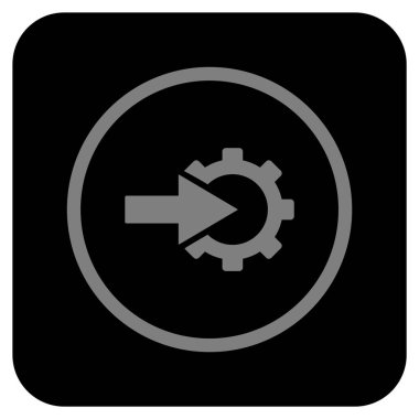 COG Tümleştirme düz kare vektör simgesi