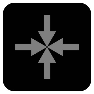 Oklar düz kare vektör simge sıkıştırmak