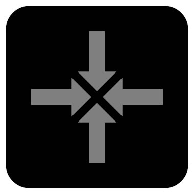 Oklar düz kare vektör simge sıkıştırmak