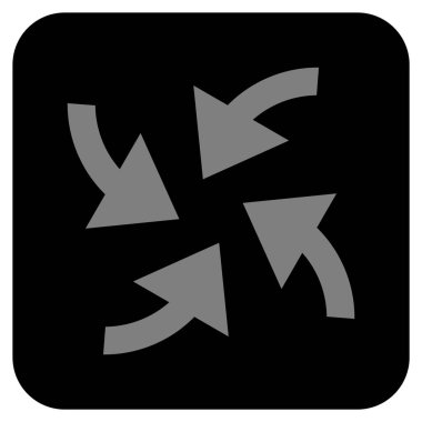 Siklon oklar düz kare vektör simgesi