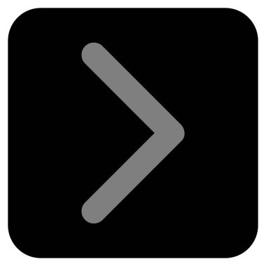 Şu yönde düz vektör simgesi kare