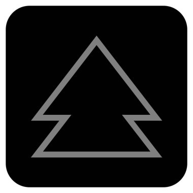 Düz yukarı yön vektör simgesi kare