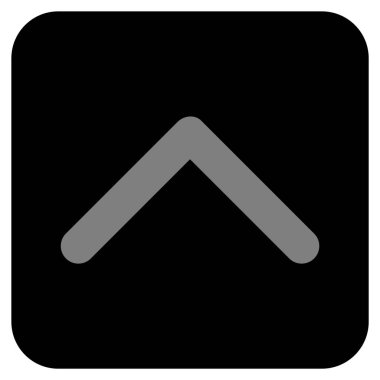 Düz yukarı yön vektör simgesi kare