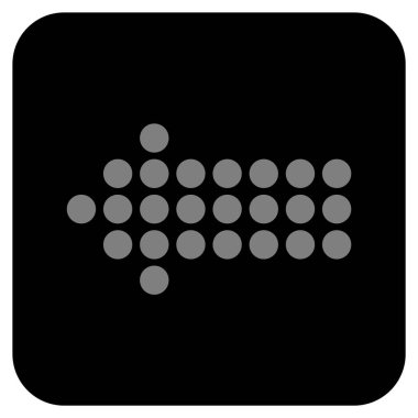 Noktalı Ok düz yaptı vektör simgesi kare