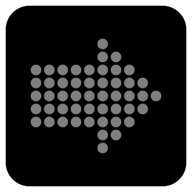 Noktalı ok sağ düz vektör simgesi kare