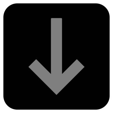 Ok düz kare vektör simgesi