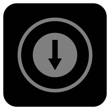 Yuvarlak ok düz kare vektör simgesi