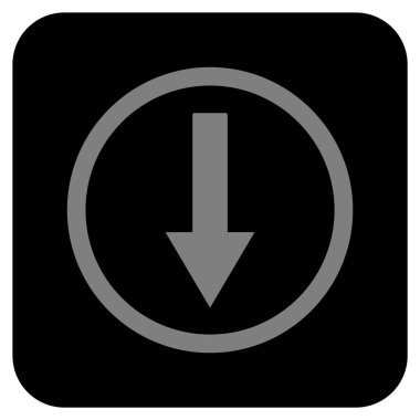 Yuvarlak ok düz kare vektör simgesi