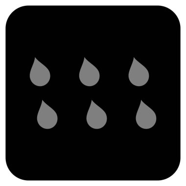 Damla düz kare vektör simgesi