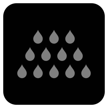 Damla düz kare vektör simgesi