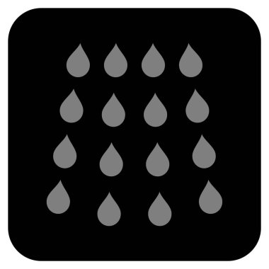 Damla düz kare vektör simgesi