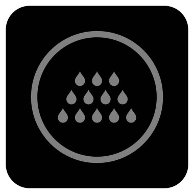 Damla düz kare vektör simgesi