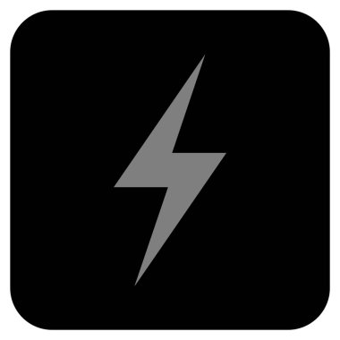 Elektrik düz kare vektör simgesi