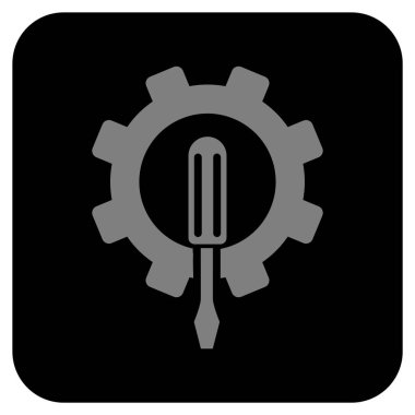 Düz kare vektör simge mühendislik