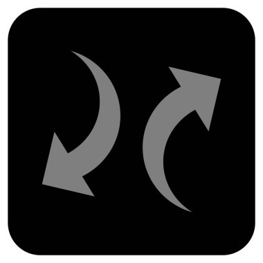 Exchange oklar düz kare vektör simgesi