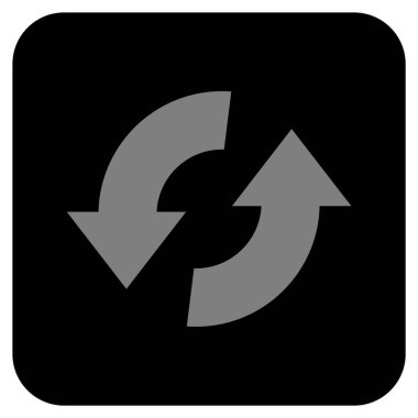 Exchange oklar düz kare vektör simgesi