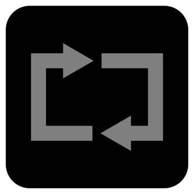 Exchange oklar düz kare vektör simgesi