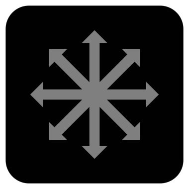 Oklar düz kare vektör simgesini genişletin