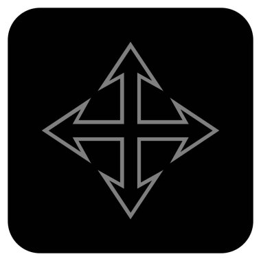 Oklar düz kare vektör simgesini genişletin