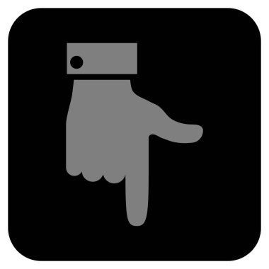 El işaretçisi düz aşağı vektör simgesi kare