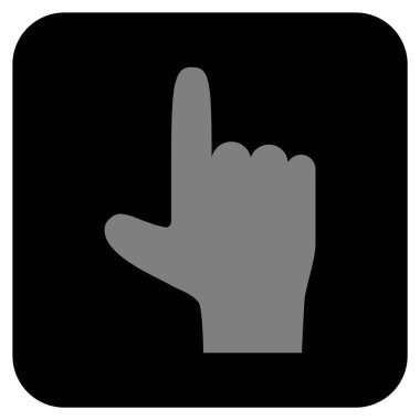 El işaretçisi düz yukarı vektör simgesi kare