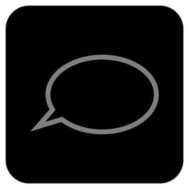 İpucu bulut düz kare vektör simgesi