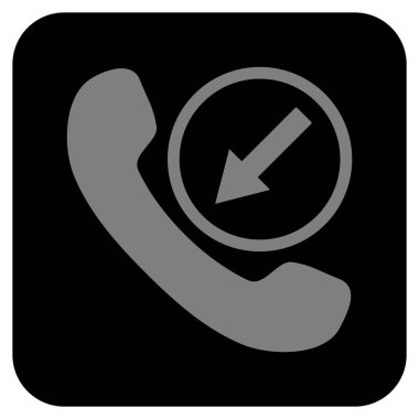 Gelen arama düz kare vektör simgesi