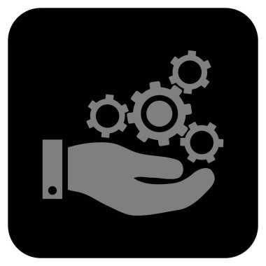 Vektör simge mekanik Servisi düz kare