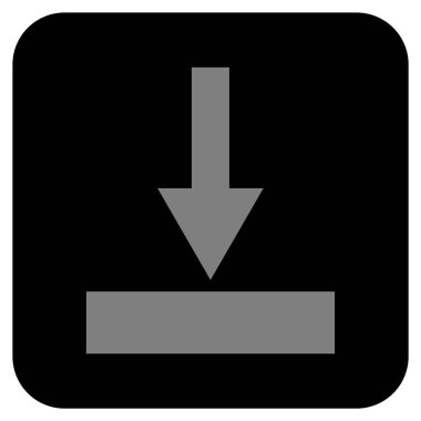 Alt düz kare vektör simgesi hareket