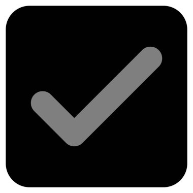 Tamam düz kare vektör simgesi