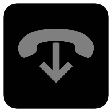 Vektör simge telefon asmak düz kare