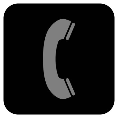 Telefon alıcı düz kare vektör simgesi