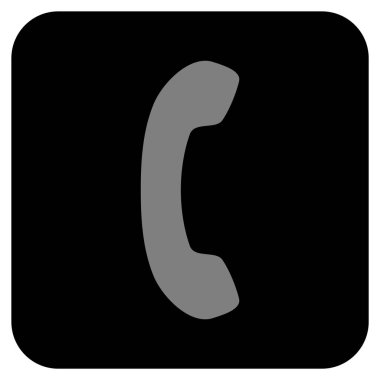 Telefon alıcı düz kare vektör simgesi