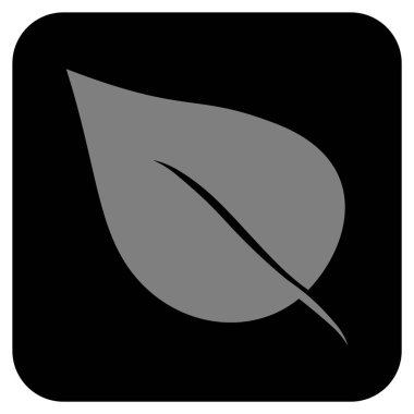 Bitki yaprak düz kare vektör simgesi