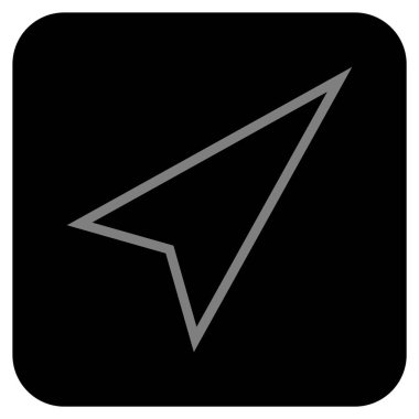 İşaretçi düz yukarı vektör simgesi kare